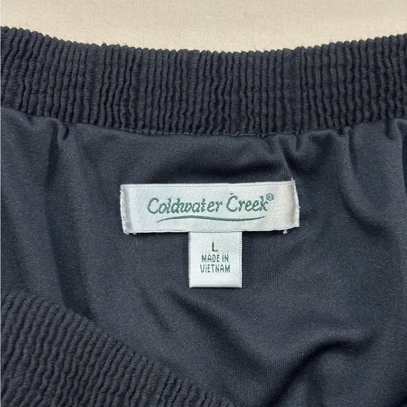 Coldwater Creek Women’s Black and Gold Rose Print A-Line Midi Skirt Size Large - Picture 5 of 7